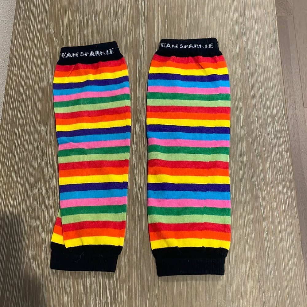 Team Sparkle Rainbow Running Calf Socks